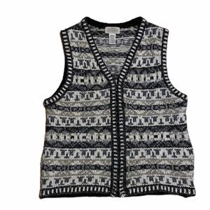 St. John’s Bay Authentic Sweater Zip-up Vest Sz M